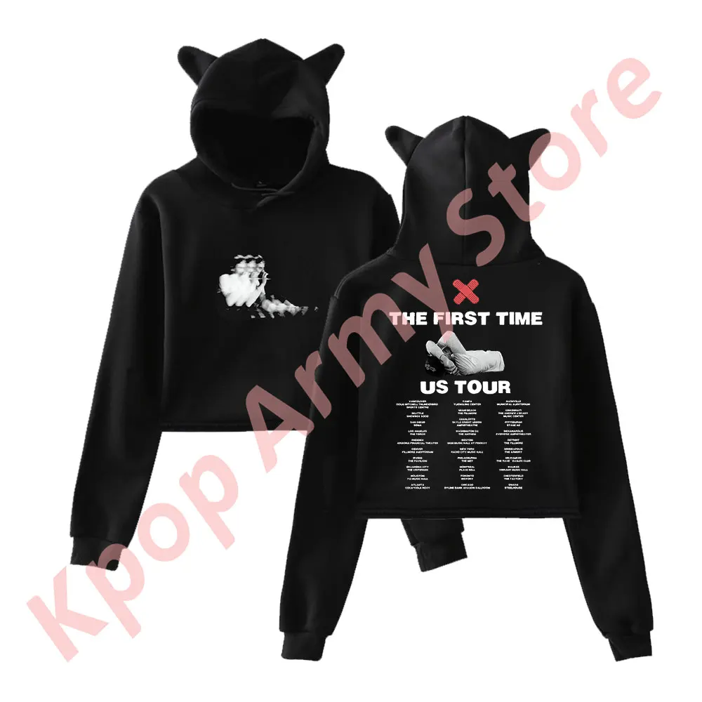 

The Kid Laroi The First Time Merch Pullover Female Cat Ears Hoodie Long Sleeve Top Women's Clothes