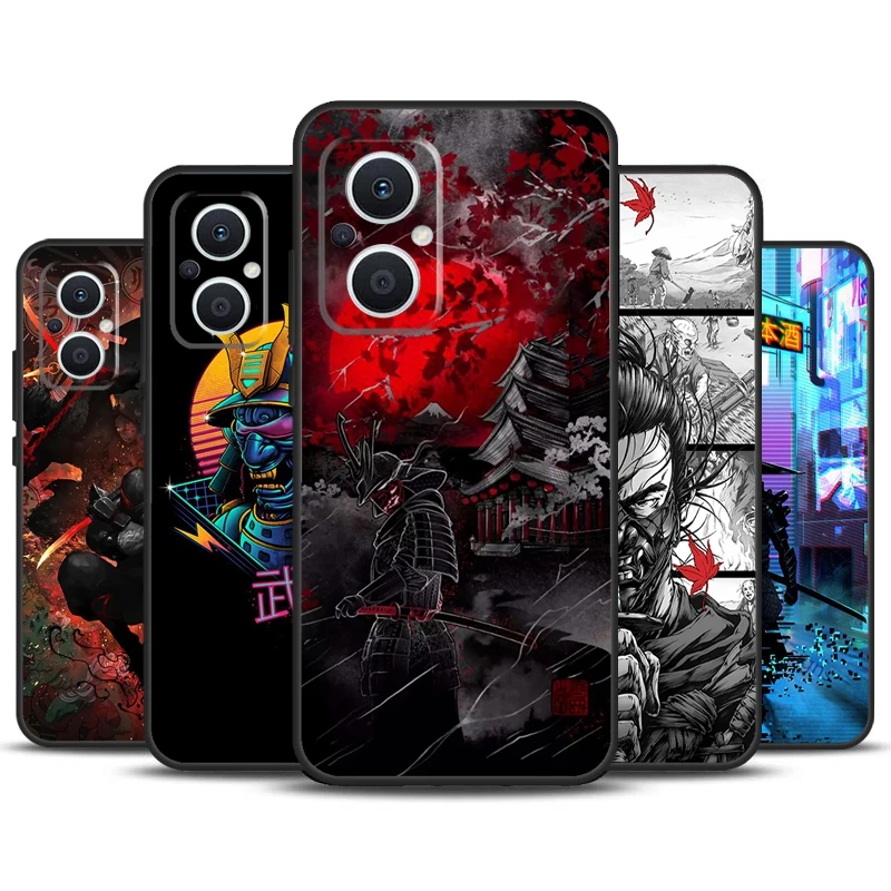 Japan Samurai Ninja Case For OPPO Reno 8 7 6 5 4 Lite 5Z 4Z 2Z 8T 10 Pro OPPO Find X2 X3 Lite X5 X6 Pro Cover