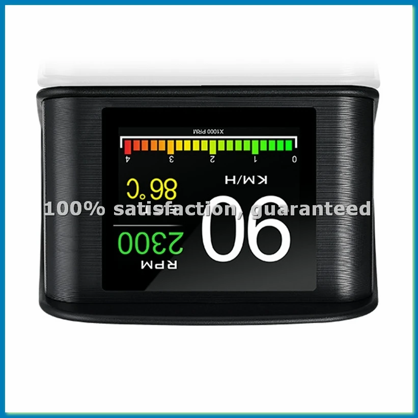

Автомобильный HUD-дисплей P10 (проекционный дисплей) OBD: Умный цифровой измеритель для автомобиля (спидометр, температура, обороты, пробег) с настраиваемой сигнализацией превышения скорости - A31R