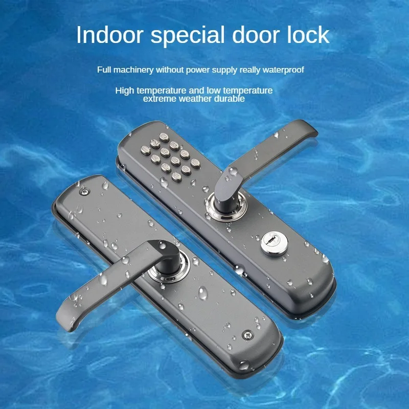 Stainless Steel Mechanical Code Lock Particle Button Combination Keyboard Waterproof And Tamper-proof Security Door Lock