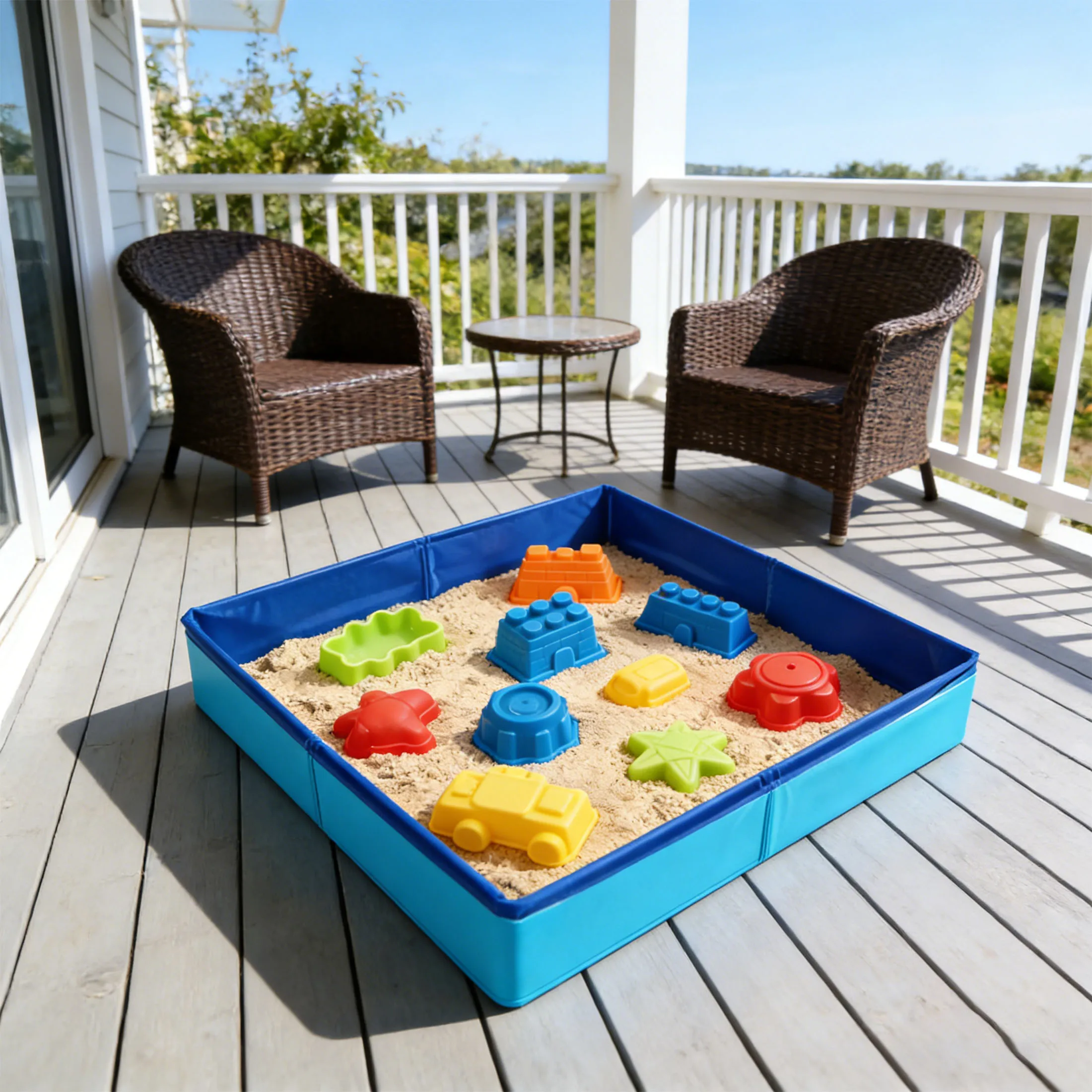

Beach Sandbox Toys for Kids Sandcastle Toys Children's Sand Pool Toys Summer Outdoor Activities Sensory Table for Boys and Girls