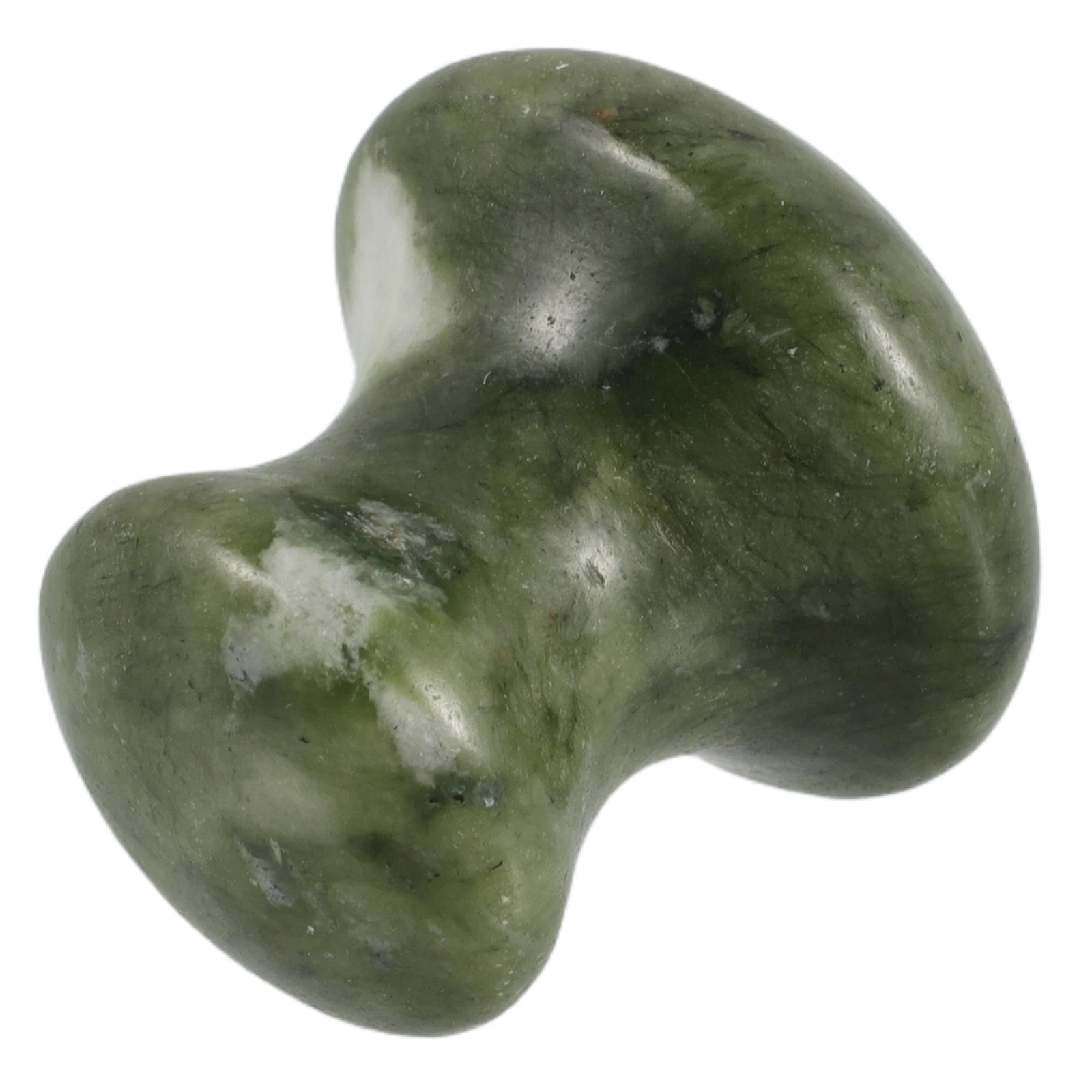 

Jade Massager Hot Rocks Stones Gua Face Scraping Mushroom Shape Olive Green Facial Tool Skincare Beauty Device