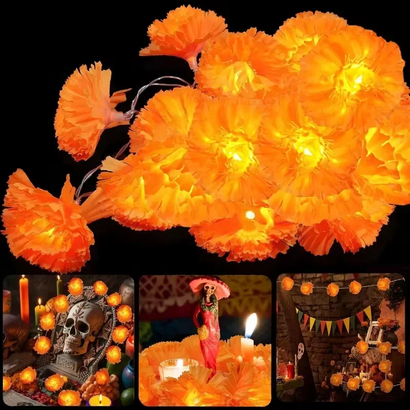 5 Ft LED Orange Marigold Garla - огляд і ціна Lighting Decoration For Diwali
