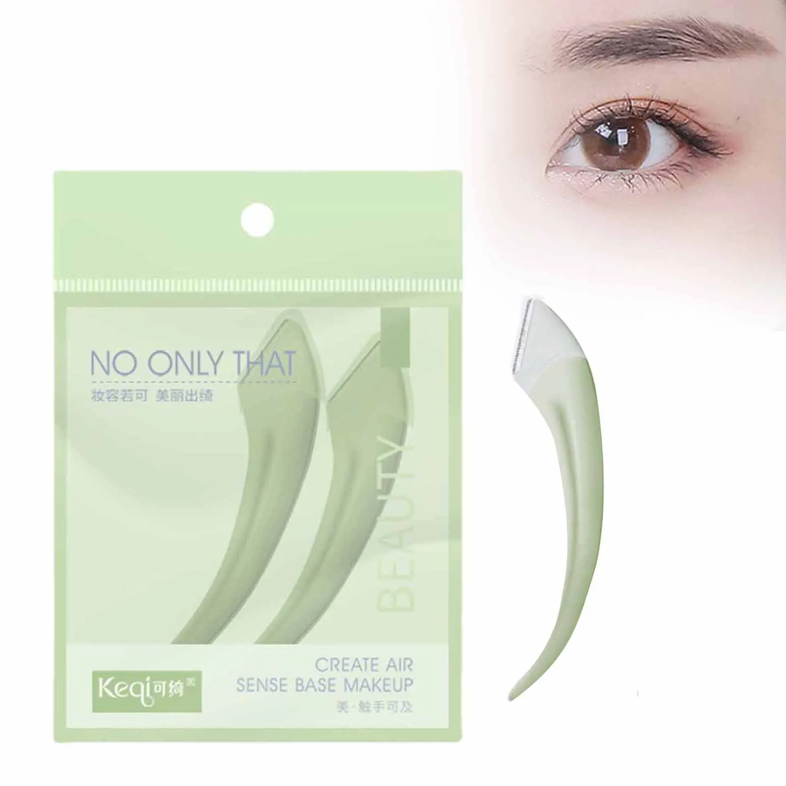 2pcs/set Safety Eyebrow Razors Shaper Durable Stainless Steel Eyebrow Trimmer Blade For Eyebrow Face Hair Shaving Cosmetic Tools
