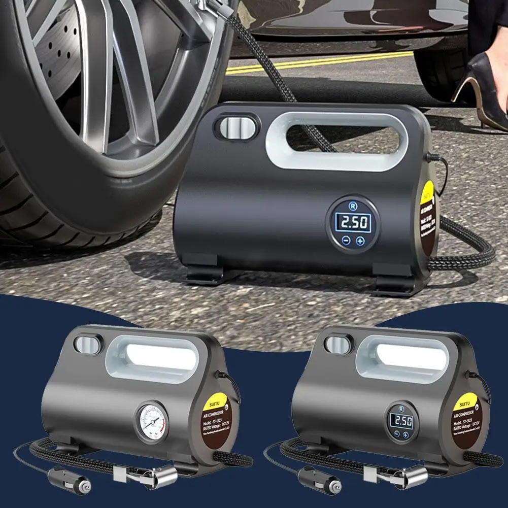 Car Air Pump Portable Wireless Air Pump High Power Digital Display Tire Pressure Auto Motorcycle Car Accessories