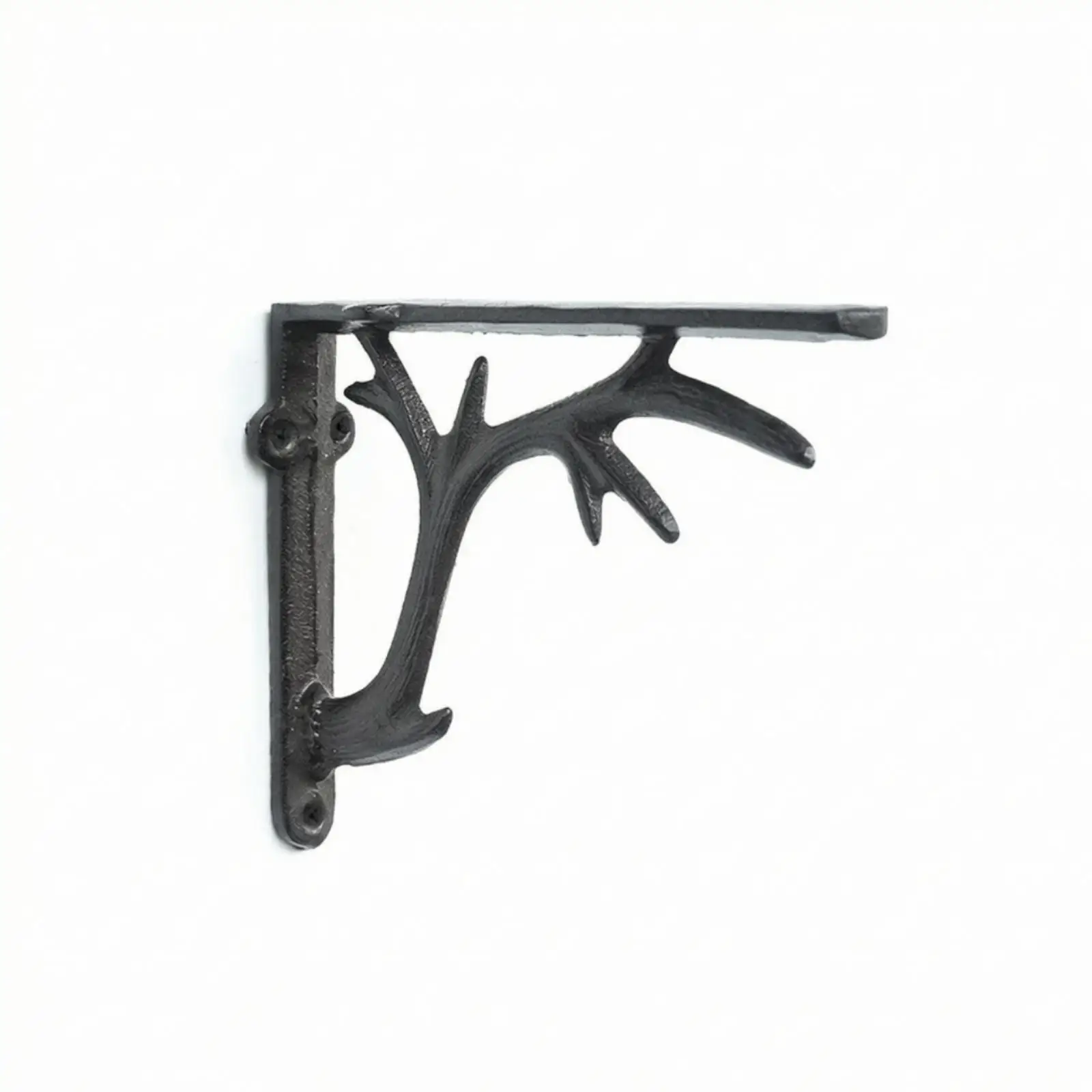 Decorative Wall Mounted Bracket Cast Iron Shelf Support with Screws for Entryway Display