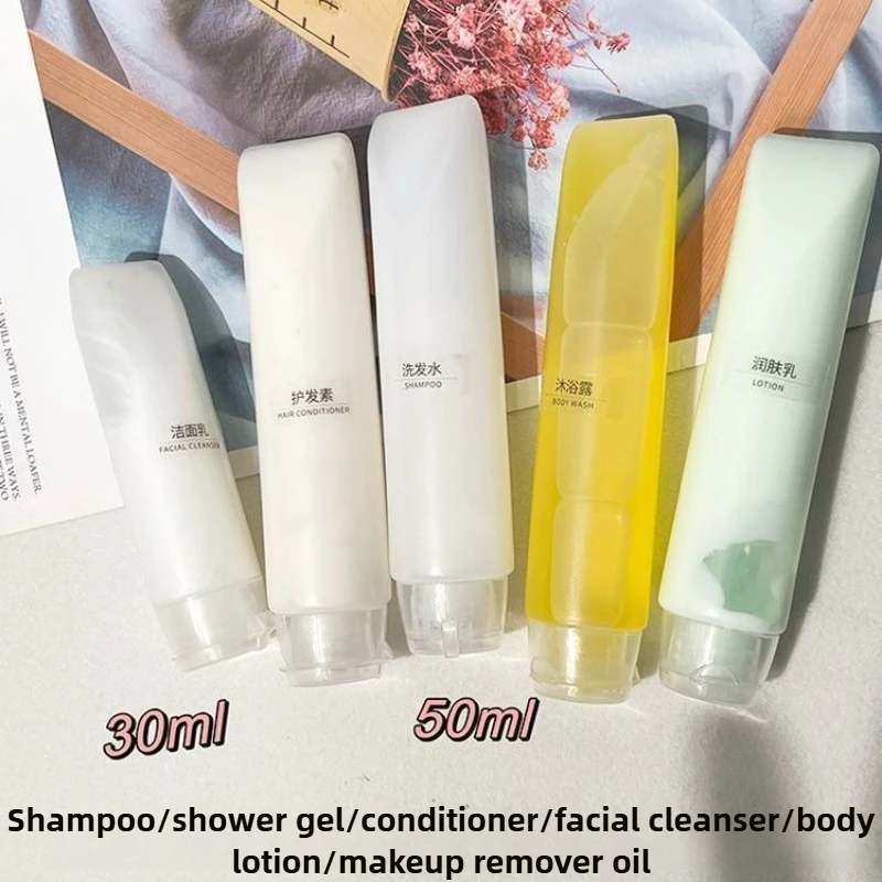 5/2PC Plastic Lege Draagbare Buizen Knijp Cosmetische Crème Lotion Reisfles Hervulbare Fles Shampoo Container Make Up Gereedschap