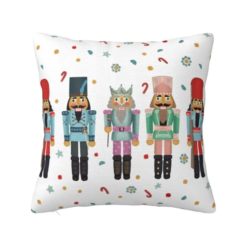 Custom Nutcracker Party Cushion Covers Christmas Nutcrackers Toy Soldier Velvet Modern Pillow