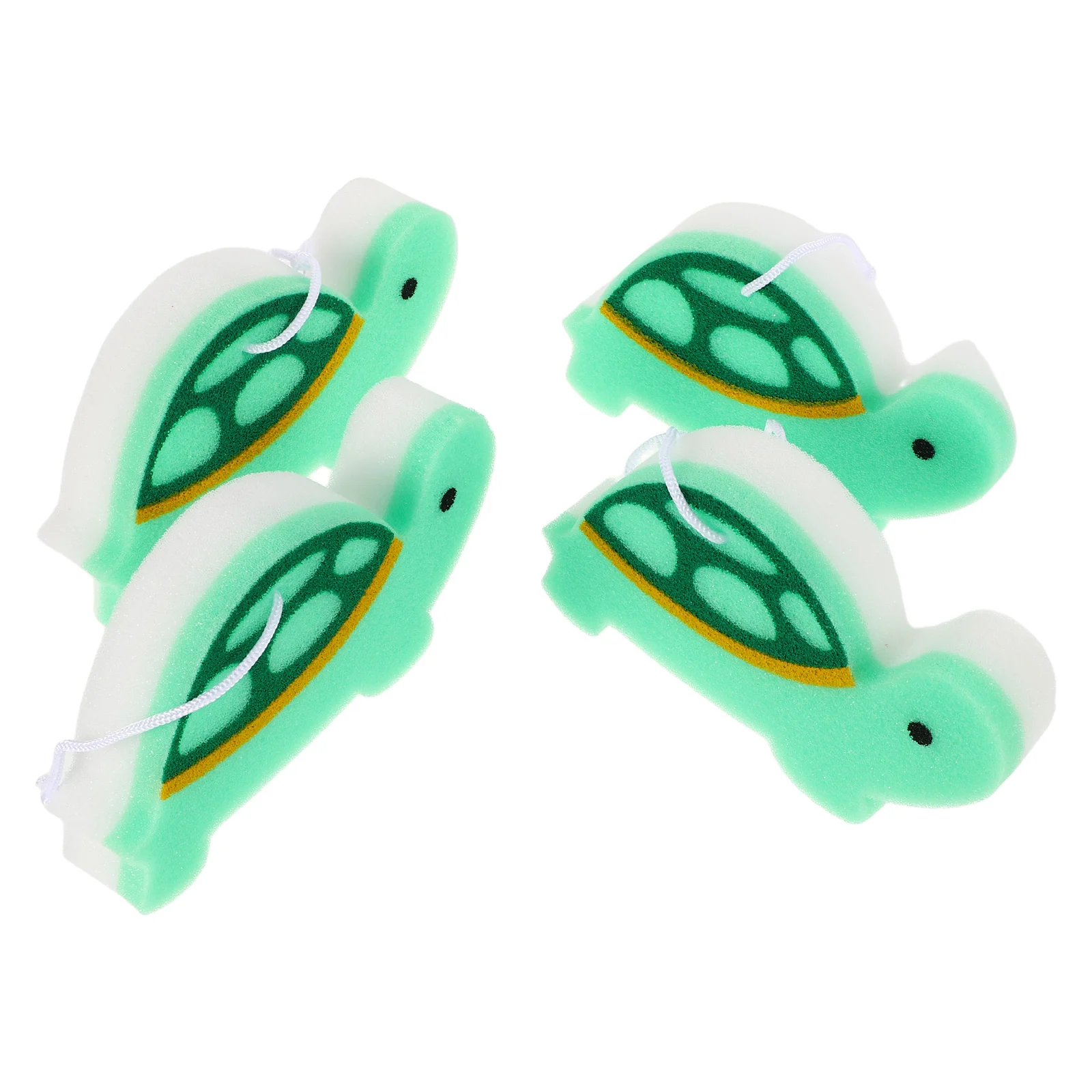 Jouets de bain tortue adorables, brosse éponge douce pour nouveau-né, épurateur de nettoyage multifonctionnel, lavage du corps, éponges de dessin animé, 4 pièces