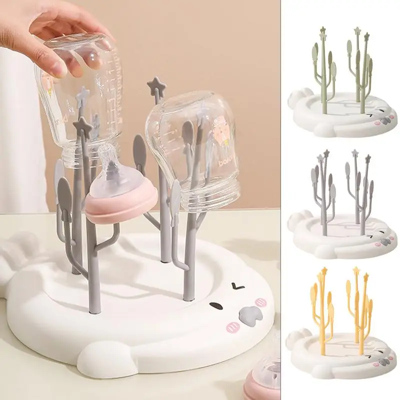 Feeding Bottle Drying Rack Travel-Friendly Milk Bottle Drying Tray Space-saving Water Bottle Stand Tray For Water Cup Storage