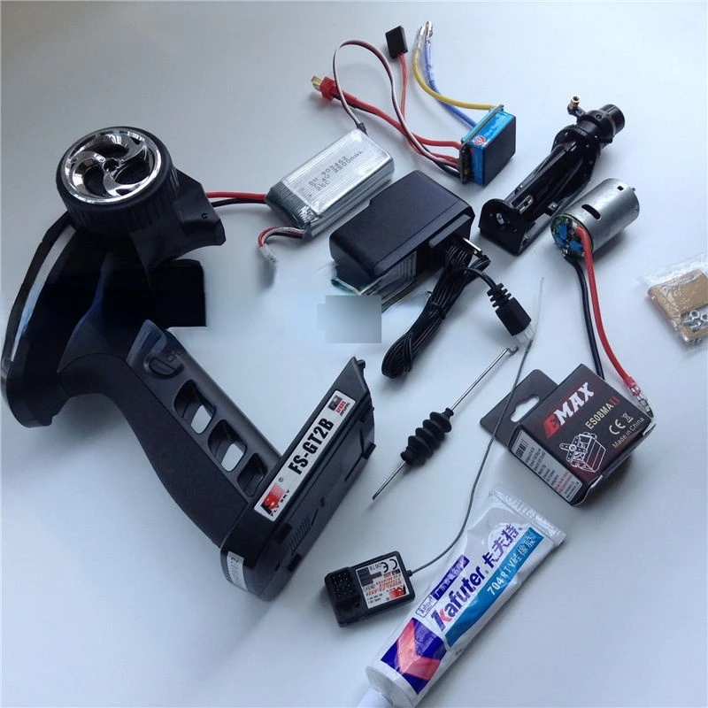 15mm Jet Remote Control Boat Full Set of Accessories Ship Model Remote Control 2S Lithium Battery 35cm Hull