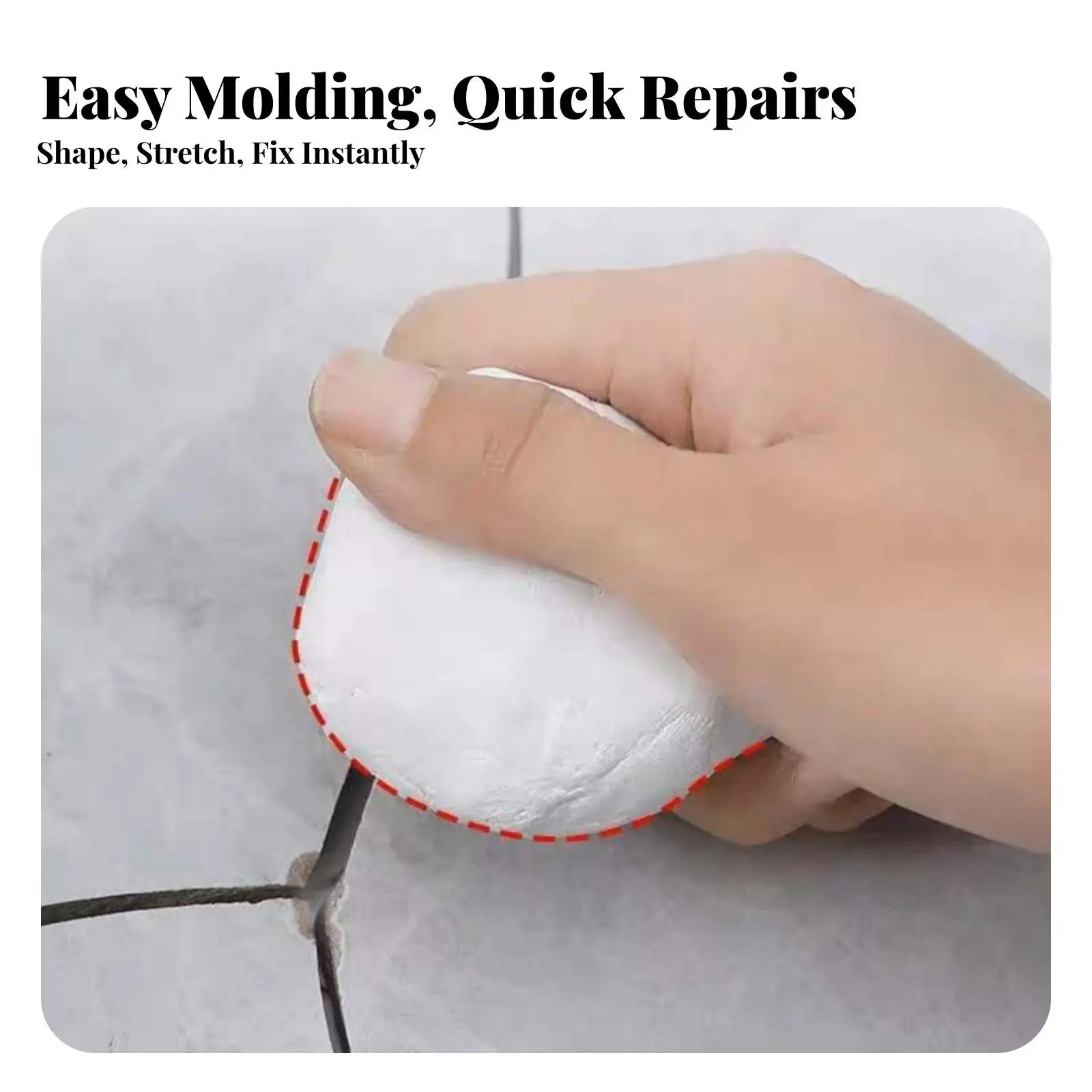 Ceramic Repair Putty Clear Style Epoxy Glue Fast Dry Nozzle Application Epoxy Glue for Small Bathroom Accessories