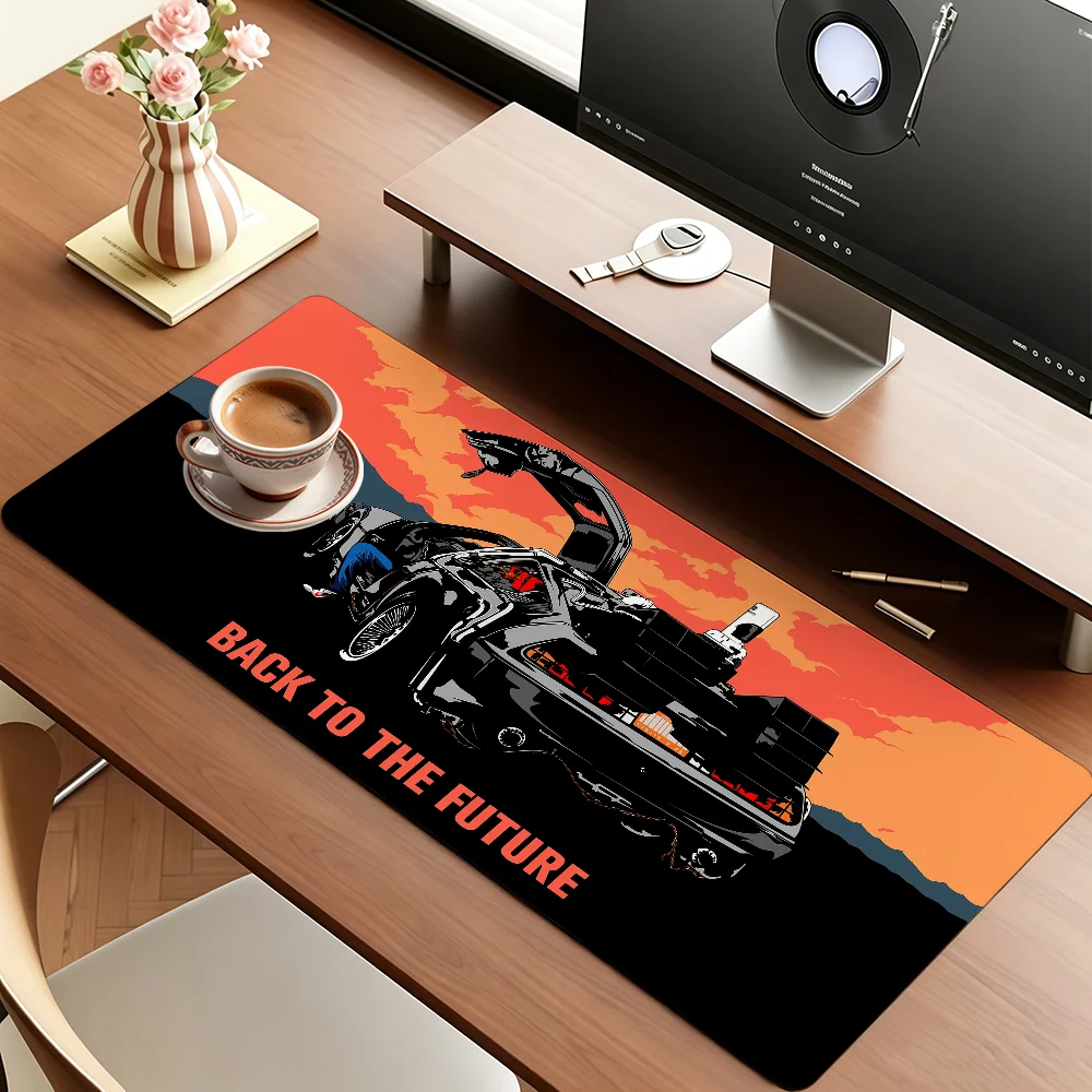 Movie B-Back to the F-Future Mouse Pad Large Non-Slip Waterproof Mat Stitched Edge Keyboard Pad for Gaming Daily Office