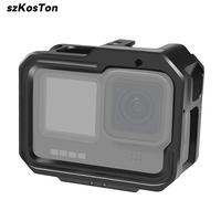 Aluminium Alloy Frame Case For GoPro 13 12 11 10 9 Double Clod Shoe Protective shell For Go Pro Hero 13 12 10 11 9 Accessories