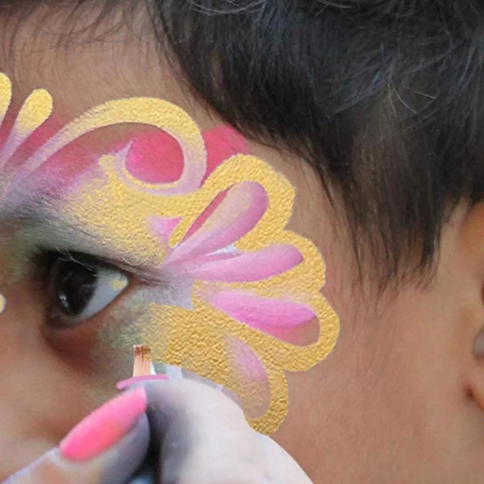 Face Painting Palette 12 Colors Water Based Pigment with Brush Kit for Kids Adults Body Art Carnival Halloween Makeup