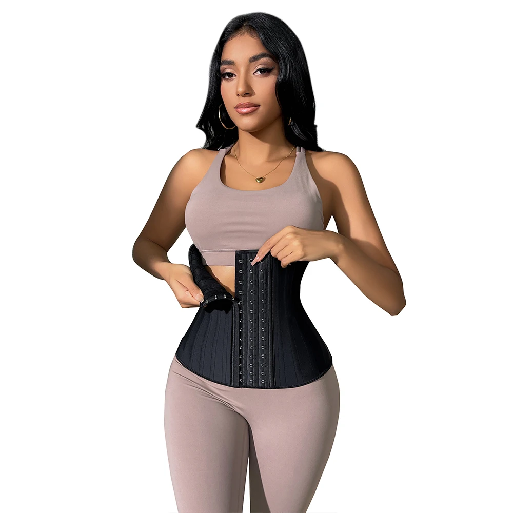 

25 Steel Bones Waistband Waist Trainer Shapers Slimming Belt Cincher Latex Corselet With Pushing Air Hole