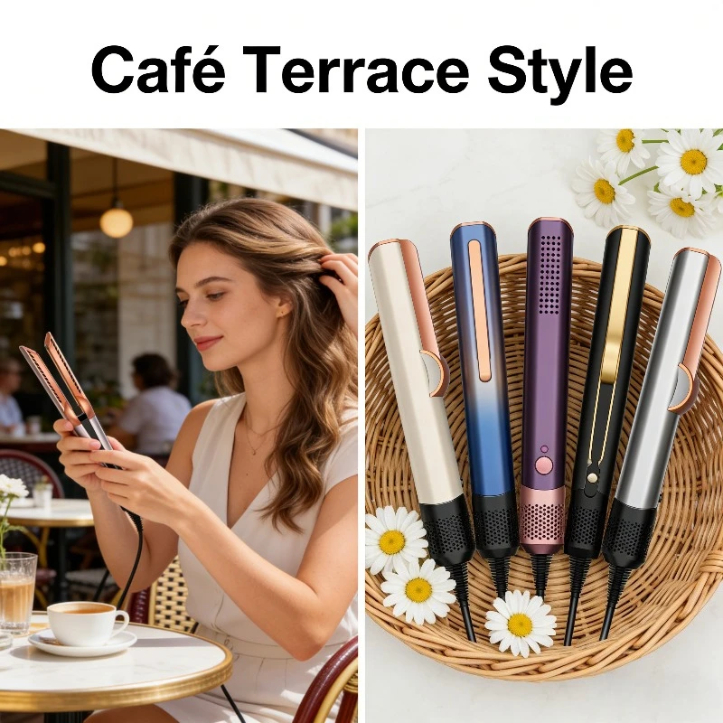 

2 IN 1 Professional Hair Dryer Straightener Negative Ion LCD Display Dual Voltage Tool