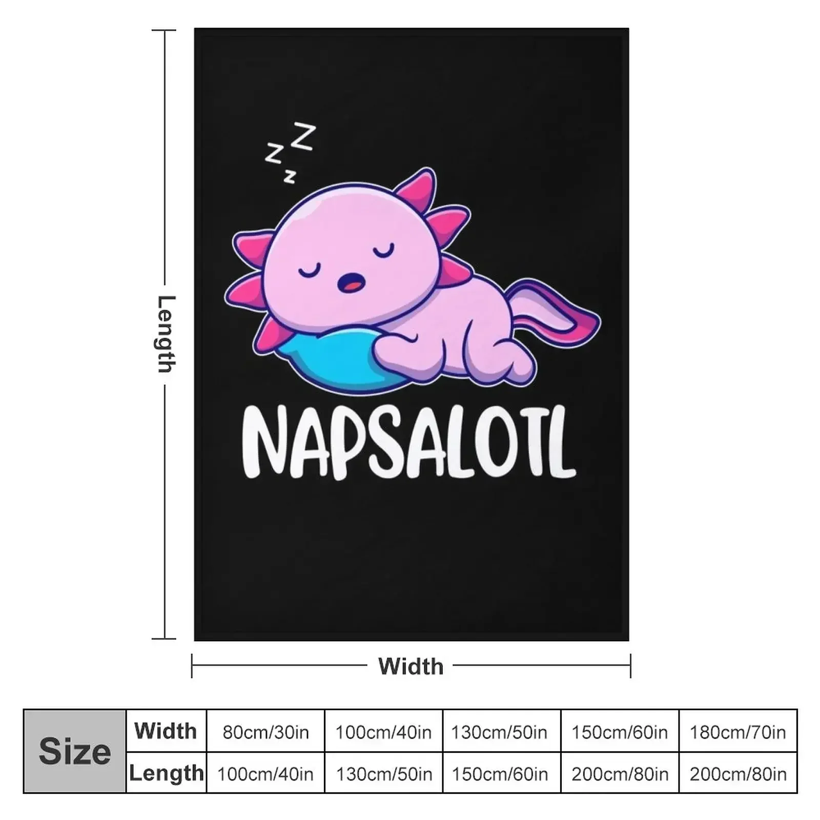 Napsalotl Funny Cute Axolotl Reading Book Throw Blanket Decorative Sofa Stuffeds Blankets