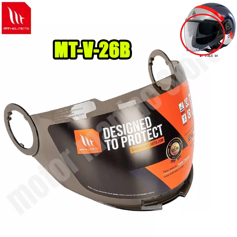 

MT-V-26B Helmet Visor Helmet Windshield Replacement Accessories Sunglasses for MT VIALE SV Anti-UV Dustproof Helmet Lens