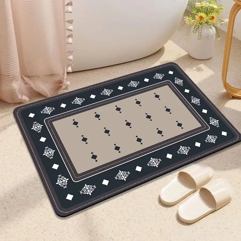 سجادة أرضية ماصة للحمام، طين المشطورة، المرحاض المنزلي، سجادة أرضية باب المرحاض، سجادة سريعة الجفاف غير قابلة للانزلاق