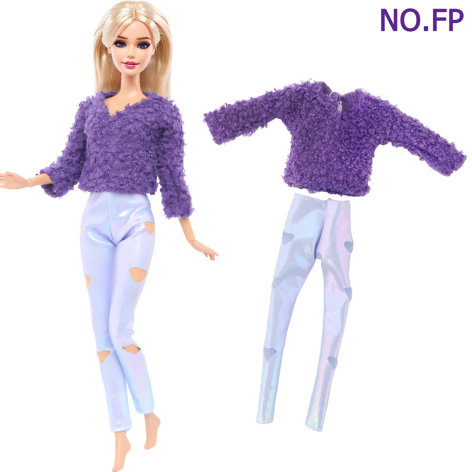 1 conjunto roxo série roupa 11.8 Polegada roupas de boneca vestido princesa vestido de festa topos calças camisola 30cm boneca acessórios 1/6 brinquedo do miúdo