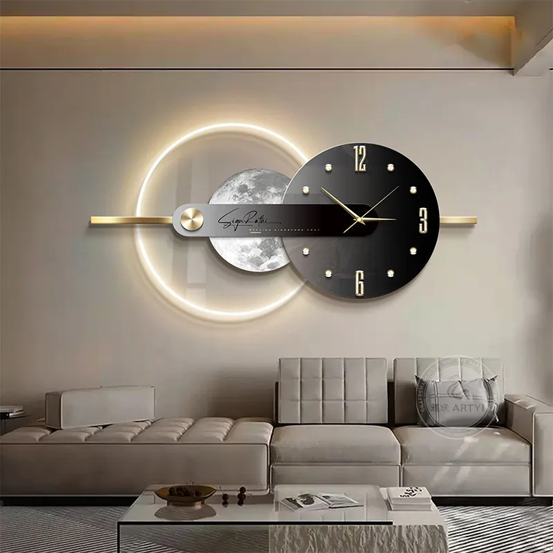 Black vinyl record, living room decoration painting, light luxury, high-end feeling, hanging painting, new bedroom clock, mural