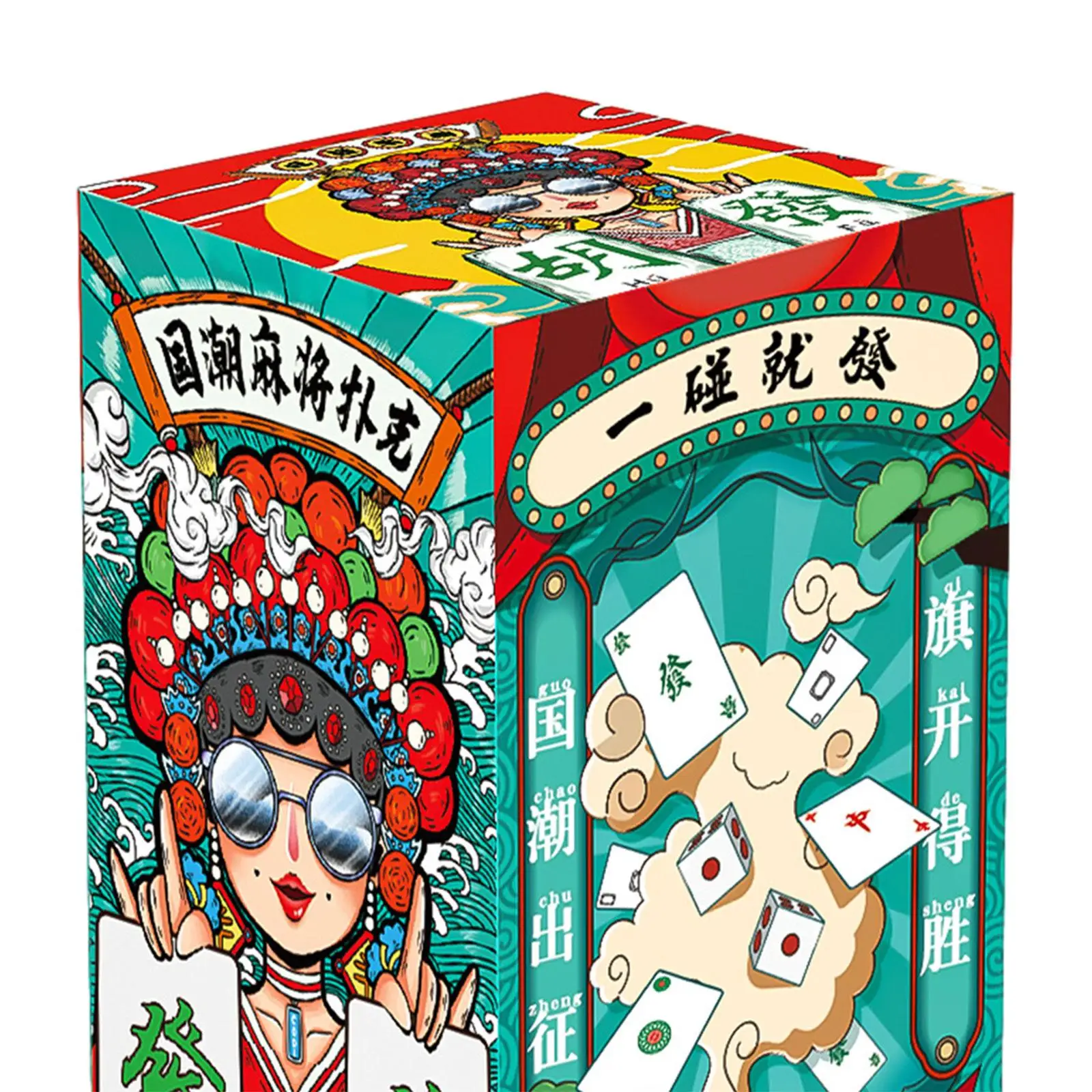 mAh Jongg Playing Cards 144 Tiles Traditional Chinese Version Lightweight Travel