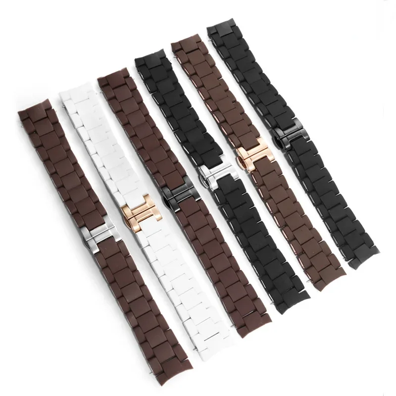 Rubber Clad Steel Watch Strap for Armani Ar5889 5890 5905 5920 Waterproof Silicone Watch Band Accessories 20mm 23mm Wrist Strap