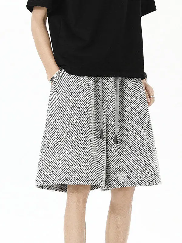 

Мужские летние тонкие свободные прямые повседневные брюки Spor Contrast Color Blo в американском стиле для активного отдыха, длиной до колена