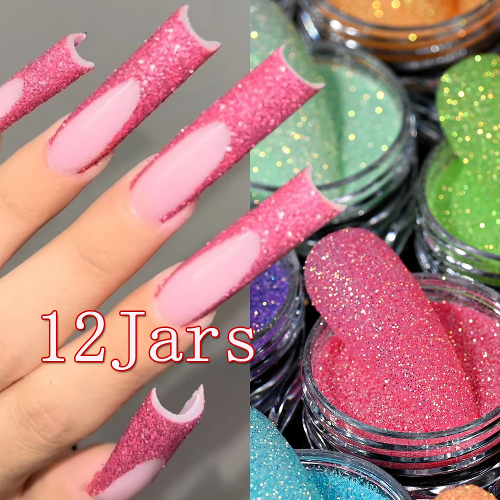 ผงกลิตเตอร์ตกแต่งเล็บ 12 กระปุก*1 กรัม แบบลูกกวาด วิ้งๆ ระยิบระยับ สำหรับทำเล็บเจล ตกแต่งเล็บ