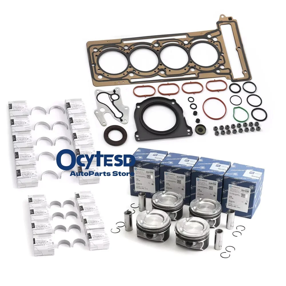 Kit de juntas de pistones de reposición de motor para mercedes-benz A160 A180 B180 CLA180 CLA200 GLA200 W176 W242 W246 C117 X117 X156 M270 1,6