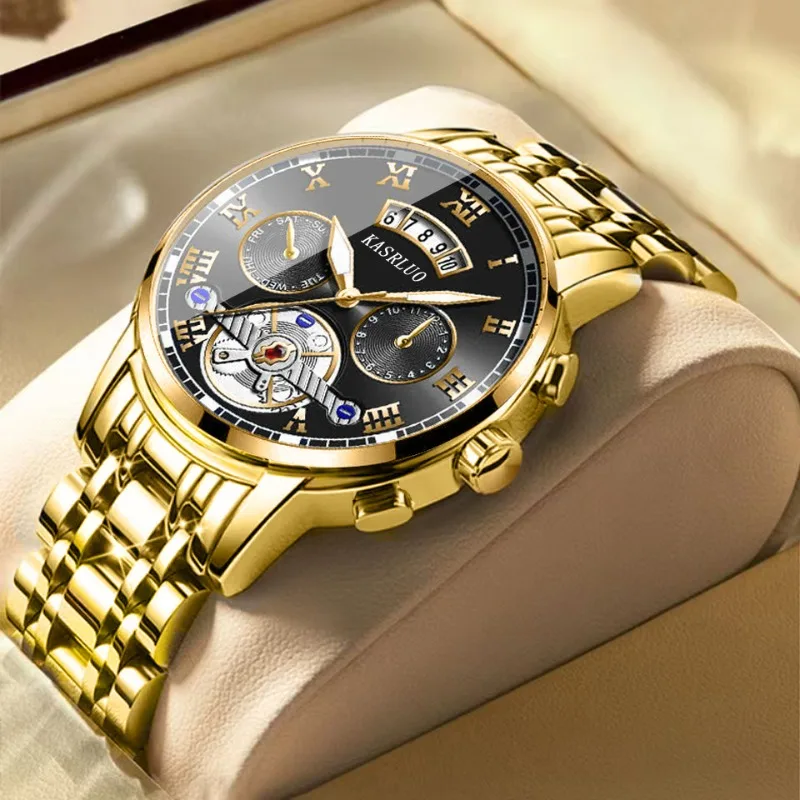 Men's watch, high-value fashion steel belt quartz watch
