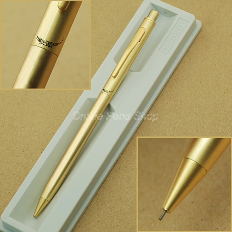 Crocodile Automatic Pencil Golden Mechanical Adjustable Pencil 0.5mm CR229