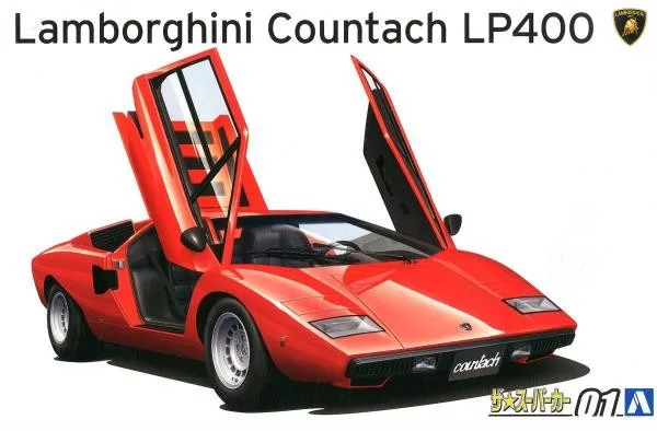 Aoshima 05804 Static Assembled Car Model 1/24 Scale Lamborghini Countach LP400 1974 Car Model Kit