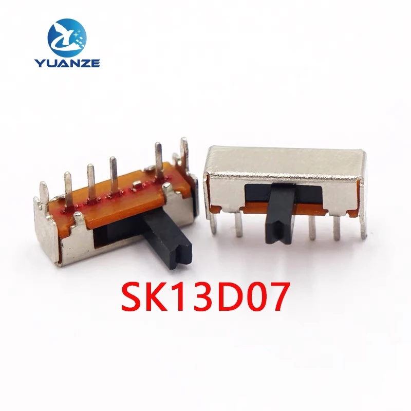 

10 шт. SK13D07 переключатель 4-контактный 1P3T ручка высотой 4 мм PITCH 2,0 мм прямоугольные ползунковые переключатели SK13D07VG4