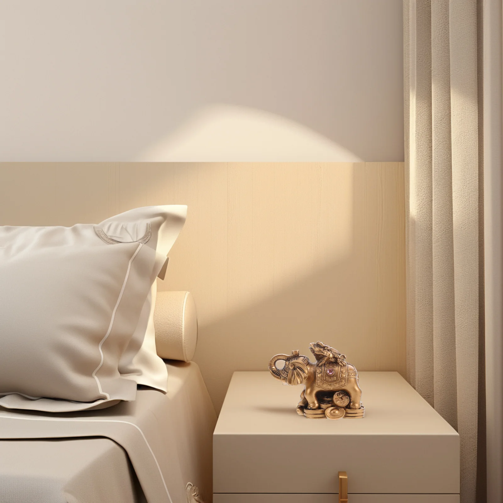 

Elegant Resin Elephant Statue Wealth Home Decor Small Abstract Sculpture Animal Ornament Office Display