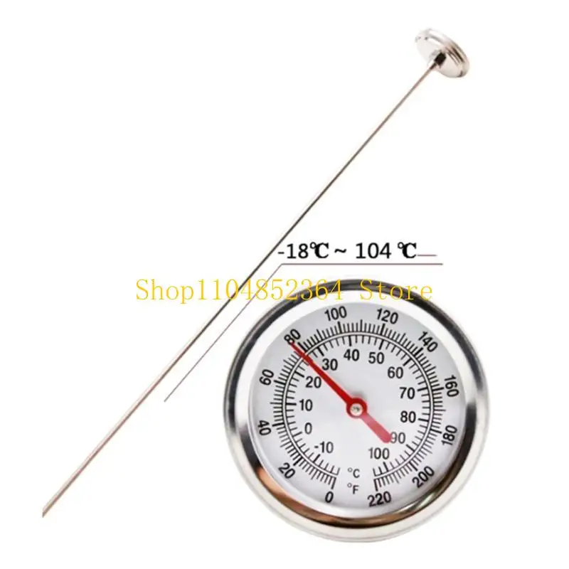 652F Compost Soil Tester Meter Measuring Probe Stainless-Steel Thermometer Temperature Monitor for Garden Lawn Plant Pot Tool