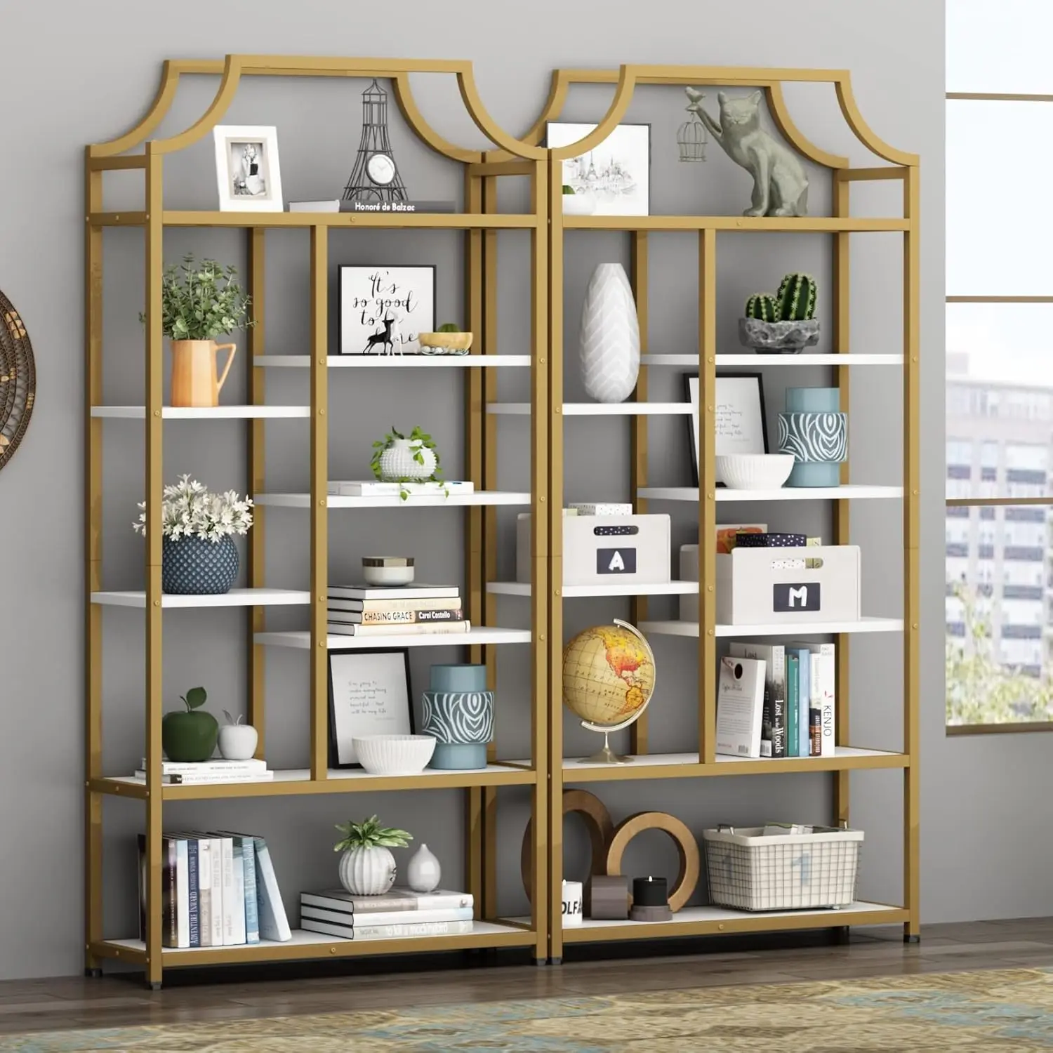 8-Open Shelf Bookshelf, 70.87