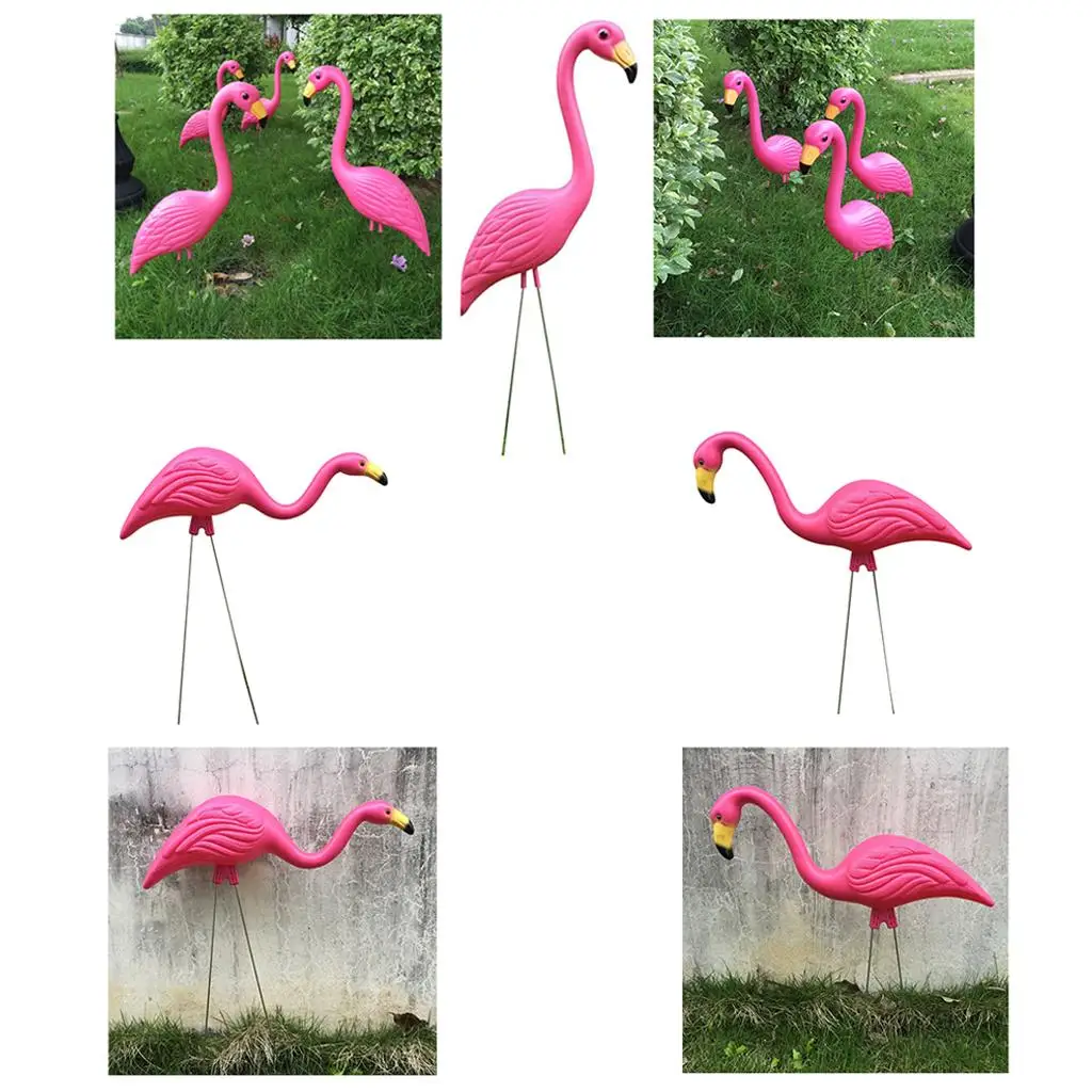 Flamingos Garden Decoration Cute Plastic Lawn Ornaments Outdoor Figurine for Yard Grassland Decor