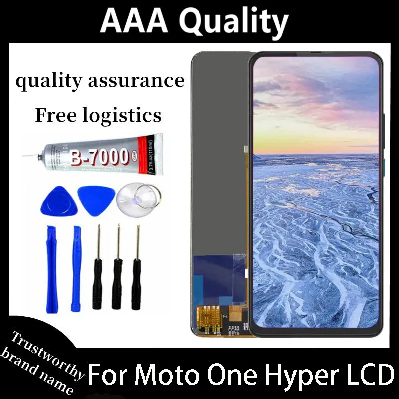 Motorola Moto One Hyper original 6.5 inch, Moto OnePhyper XT2027-1 LCD touch screen component