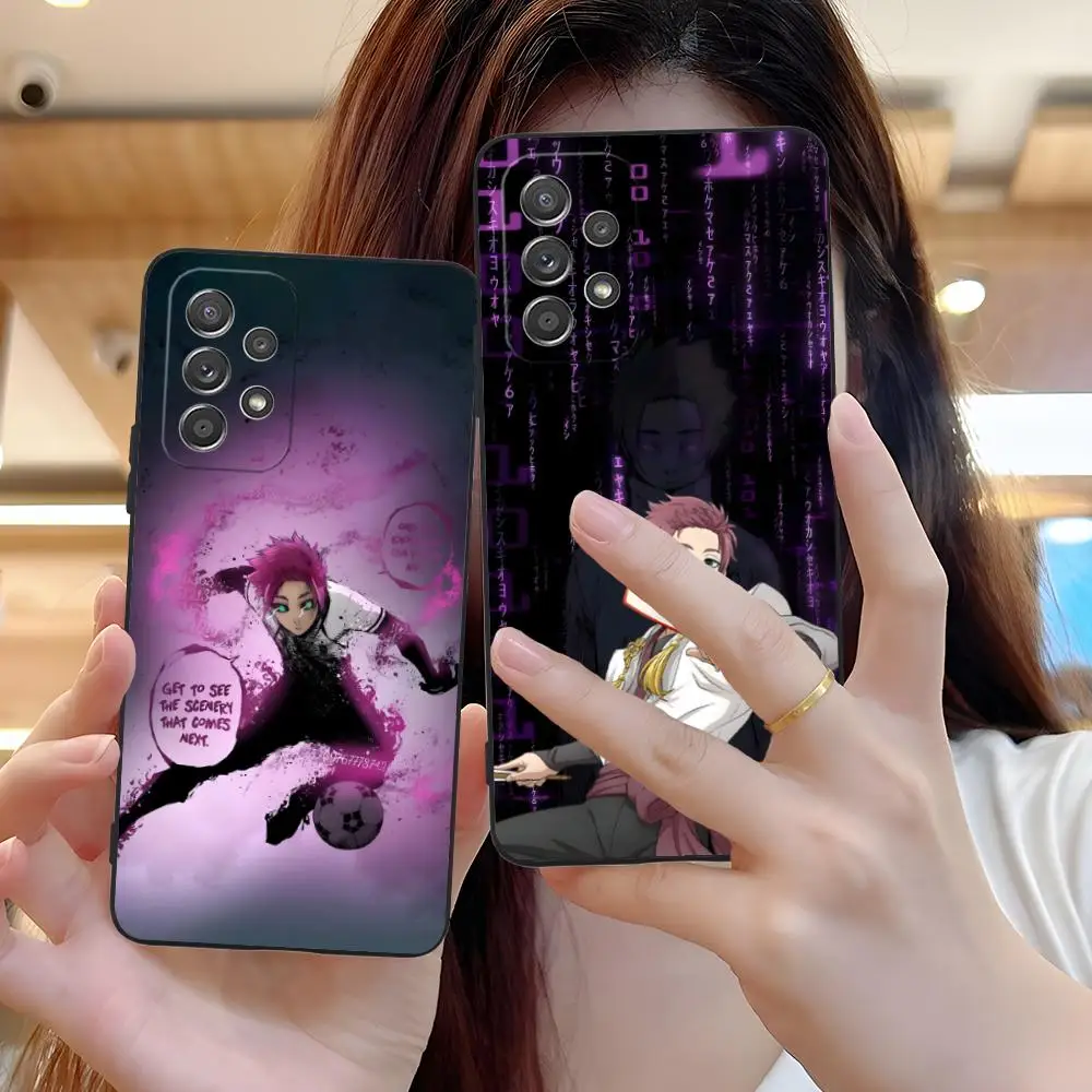 Blue Lock Itoshi sae Phone Case for Samsung Galaxy A56 55 54 53 52 51 36 35 34 23 16 15 5G Colorful Cover Pretty Luxury Cover