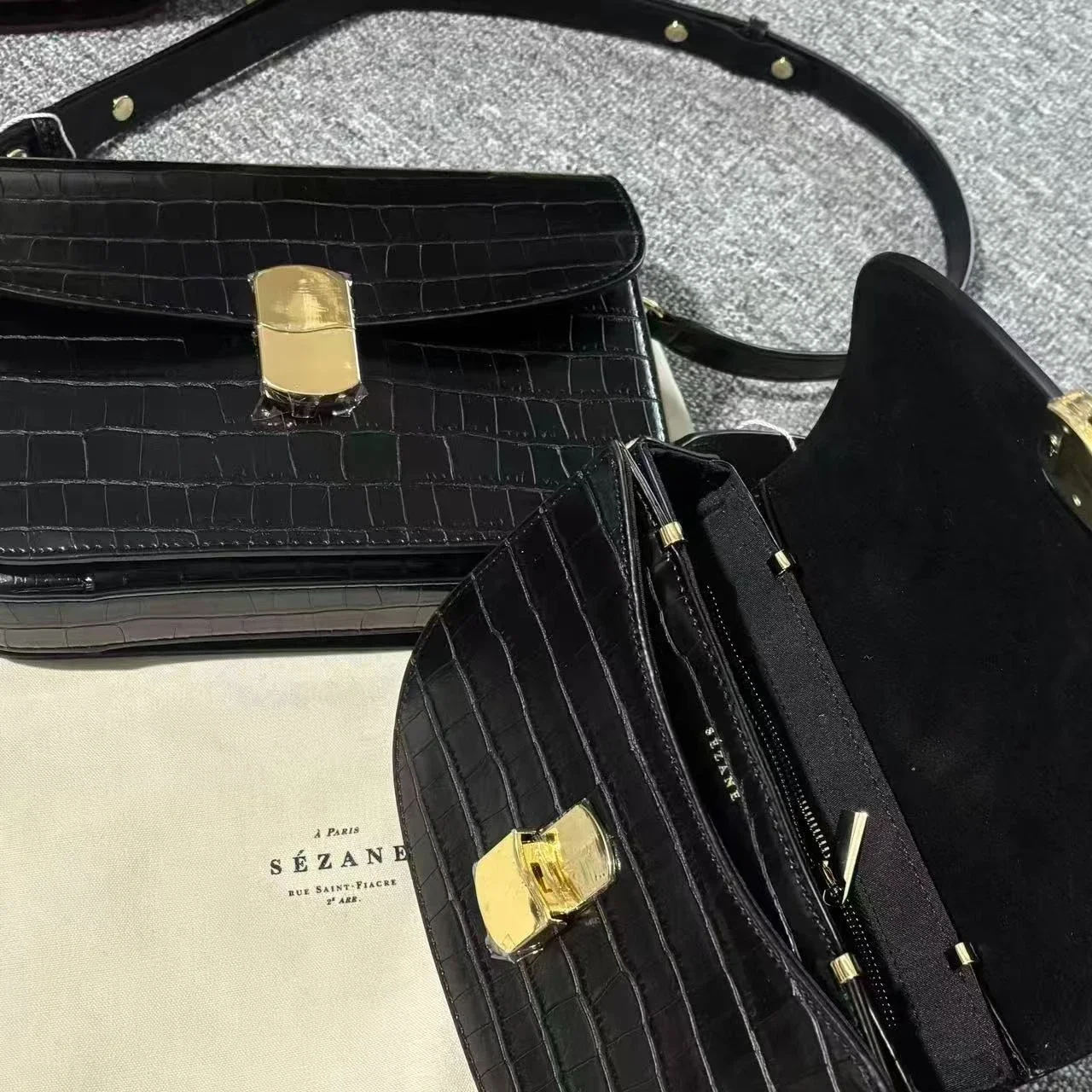 2026 New Ins French Paris Y2K Genuine Leather Women Shoulder Bag Handbag Messenger Tofu Female Designer Logo Casual Bags