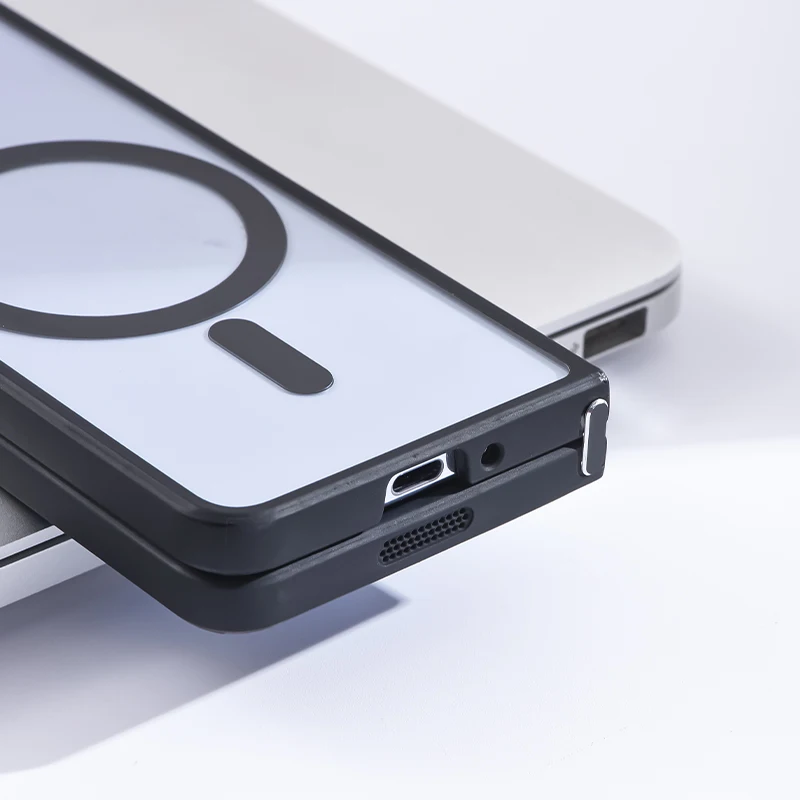 2in1 Transparent Hard PC Magsafe Case For Samsung Galaxy Z Fold 6 5 4 Magnetic Wireless Clear Shockproof Armor Cover Strap