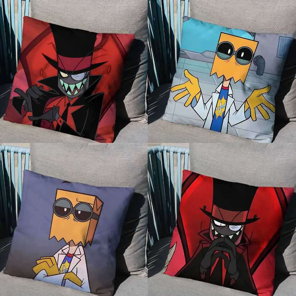 Dr. Flugslys Villainous Black Hat Cushion Cover Suitable For Sofa Car Bedroom Office Cushions Decorative Pillow Case