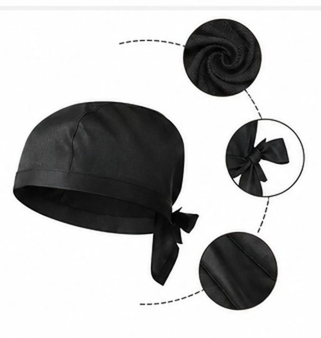 Chef Hat Black Adjustable Polyester Catering Cooking Restaurant Work Uniform Cap Pirate Cap Pirate Chef Hat