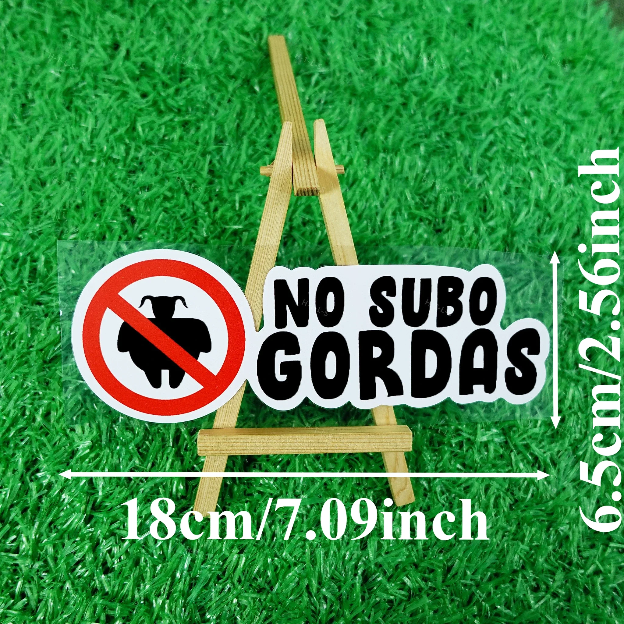 NO SUBO GORDAS Spanish Funny Sticker Waterproof Vinyl Decal for Motorcycle Scooter Helmet Car Window Trunk Decorative Decor