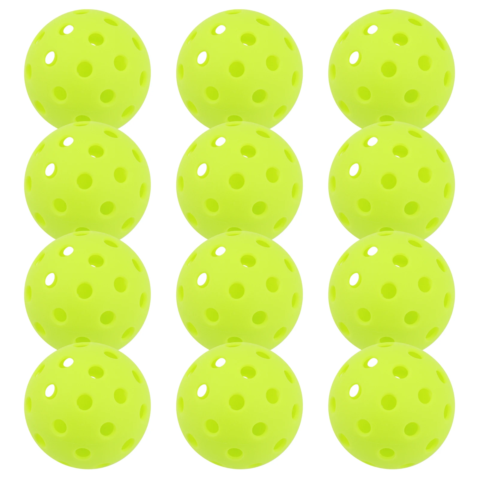 

3/6/12/16 Pcs of Yellow Pickleballs Are Durable Suitable for Indoor And Outdoor Training Outdoor for Competition Pickleball