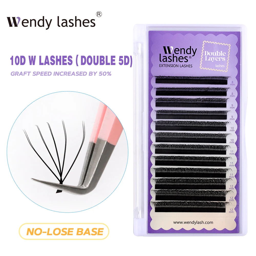 

Wendy Lashes Автоматическое цветущее W-образное цветение 7D/8D/10DW Готовые вееры Наращивание ресниц Натуральные мягкие отдельные ресницы