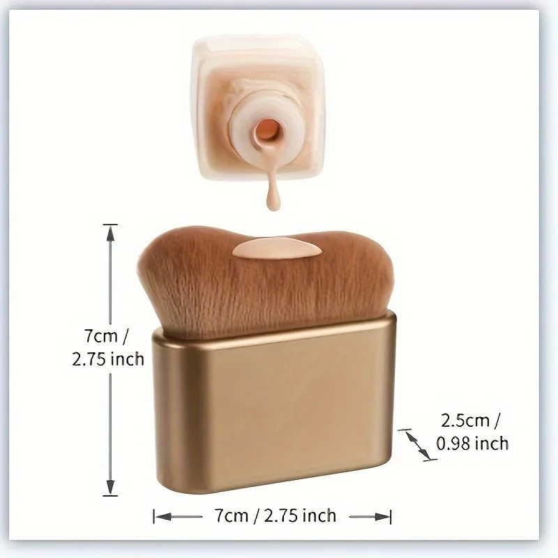 1PC Golden Large Self Tanning Blend Brush Professional Kabuki Brushes Powder Foundation Blusher Shadow Bronzer FaceandBody Brush