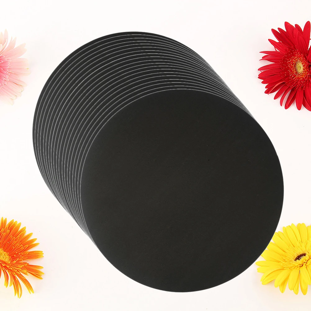 

20 Pcs Round Cardboard Painting Black Tags Sketch Art Paper Manual DIY Crafts Kraft The Circle
